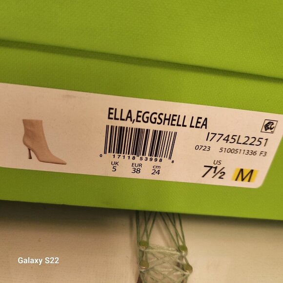 Sam Edelman Ella Pointed Toe Bootie Eggshell. Leather. NIB.  US 7.5 - Picture 10 of 11